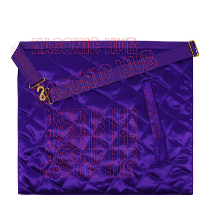 Hand-Embroidered Masonic Past Thrice Illustrious Master (PTIM) Apron