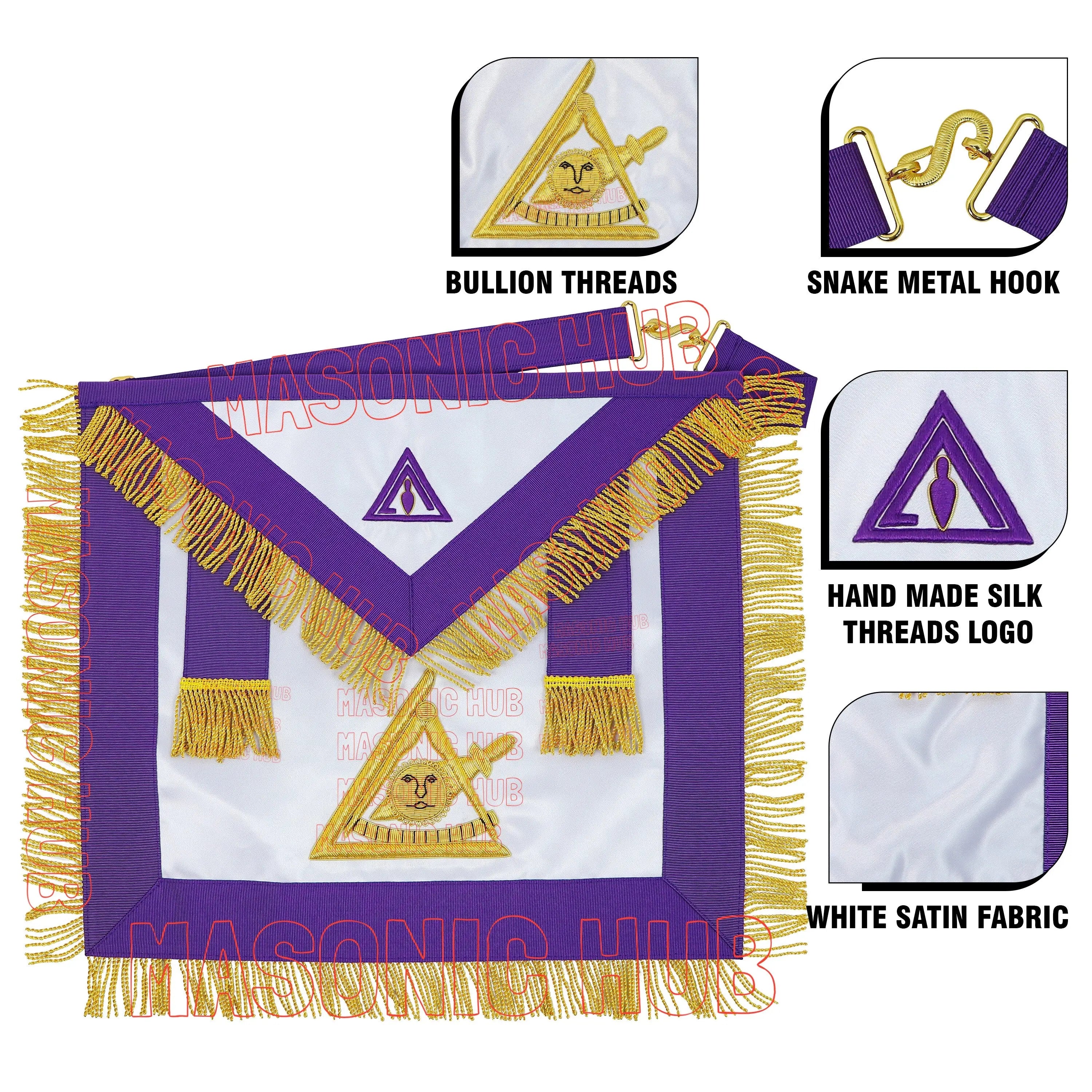 Masonic Council Past Illustrious Master (PIM) Apron Masonic Hub
