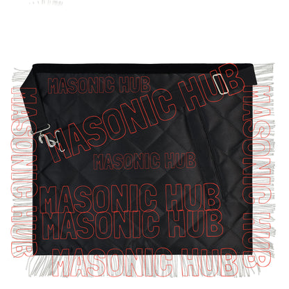 MASONIC HUB Master Mason Skull &amp; Cross Bones 100% Lambskin Masonic Apron - Handcrafted