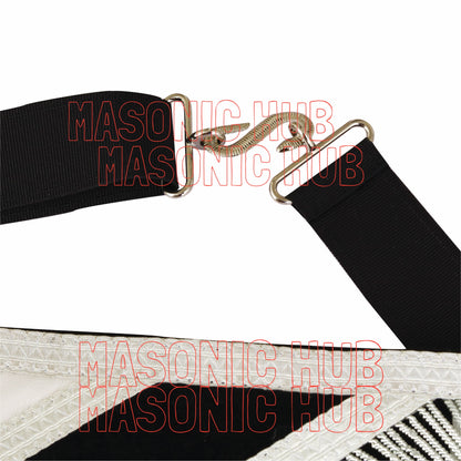 MASONIC HUB Master Mason Skull &amp; Cross Bones 100% Lambskin Masonic Apron - Handcrafted