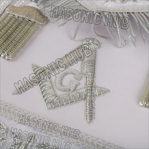Craftsman's Pride: Handmade Masonic Master Mason Apron – Genuine Lambskin Masonic Hub