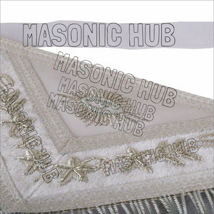 Craftsman's Pride: Handmade Masonic Master Mason Apron – Genuine Lambskin Masonic Hub
