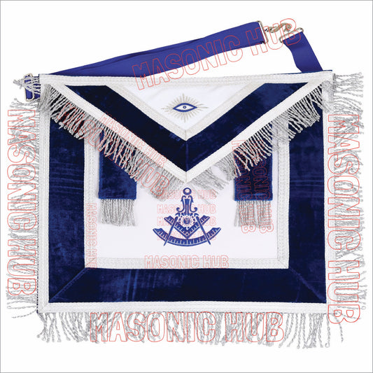Masterfully Crafted Lambskin Apron with Iconic Past Master Emblem