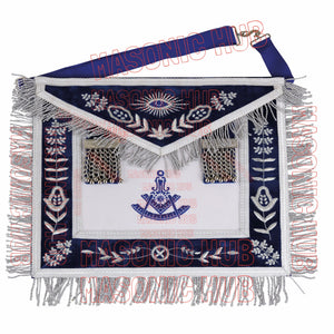 Exquisite Handcrafted Masonic Past Master Lambskin Apron – 100% Handmade Elegance Masonic Hub