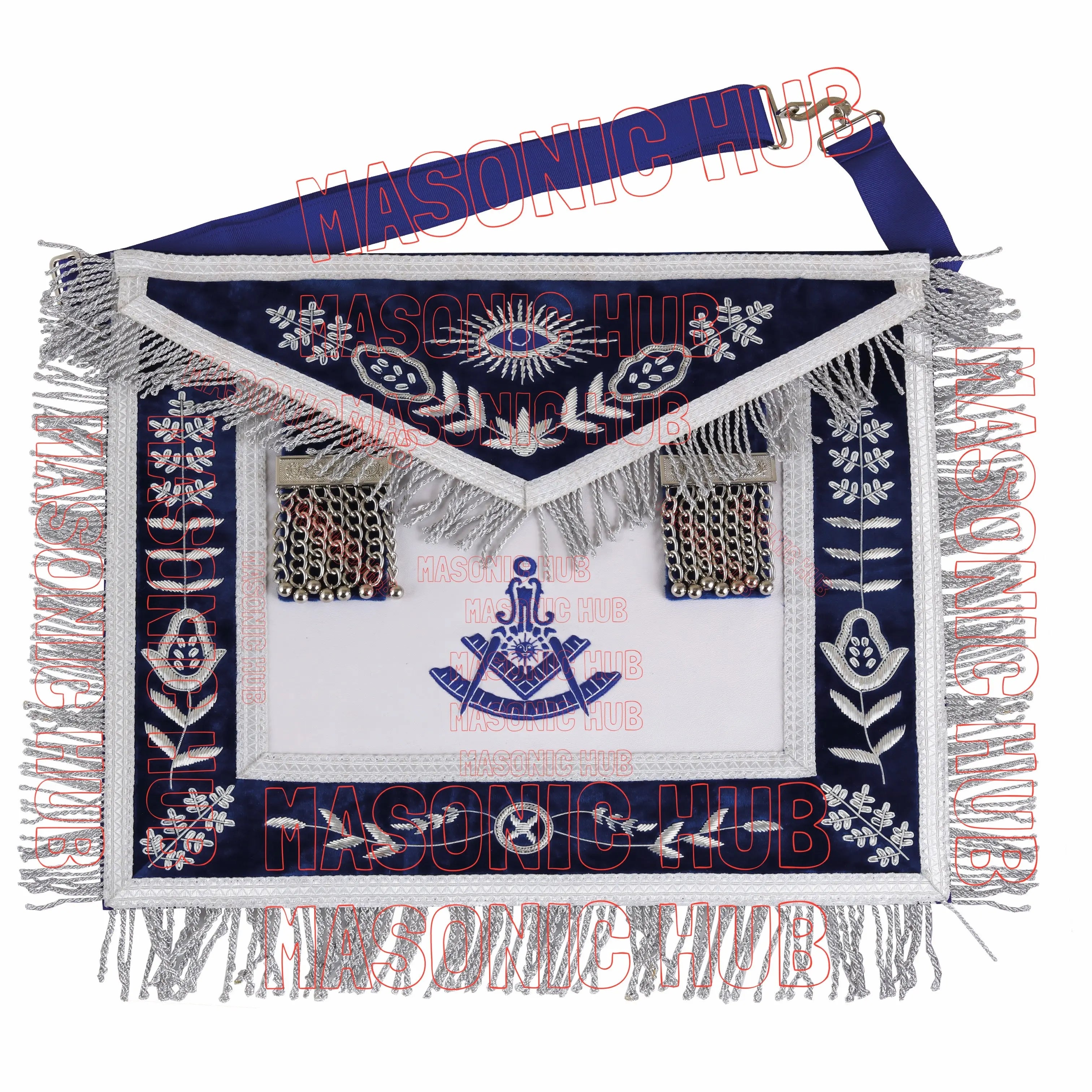 Exquisite Handcrafted Masonic Past Master Lambskin Apron – 100% Handmade Elegance Masonic Hub