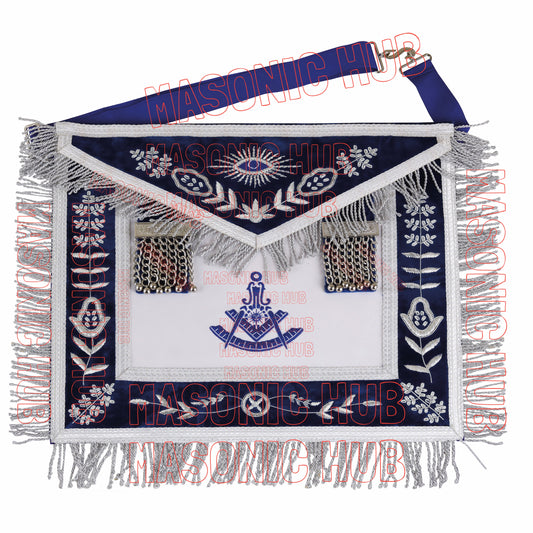 Exquisite Handcrafted Masonic Past Master Lambskin Apron – 100% Handmade Elegance