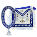 Premium Masonic Past Master Apron – 100% Lambskin with Chain Collar & Free Jewel Masonic Hub