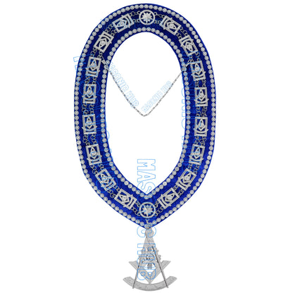 Premium Masonic Past Master Apron – 100% Lambskin with Chain Collar & Free Jewel