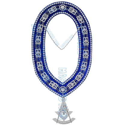 Masonic Past Master Jewel Pendant – Square &amp; Compasses with Sunburst (Silver Tone)