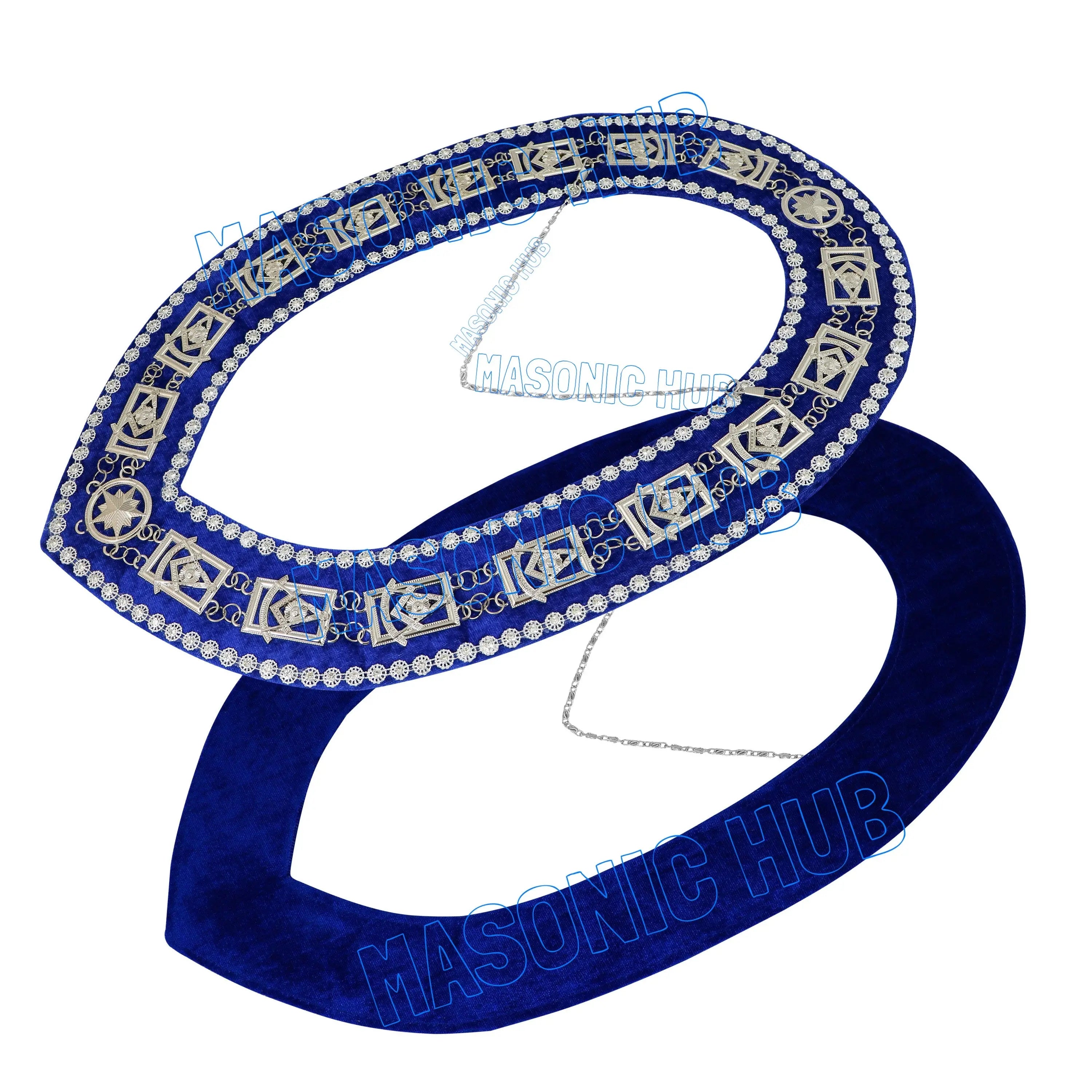 Premium Masonic Past Master Apron – 100% Lambskin with Chain Collar & Free Jewel Masonic Hub