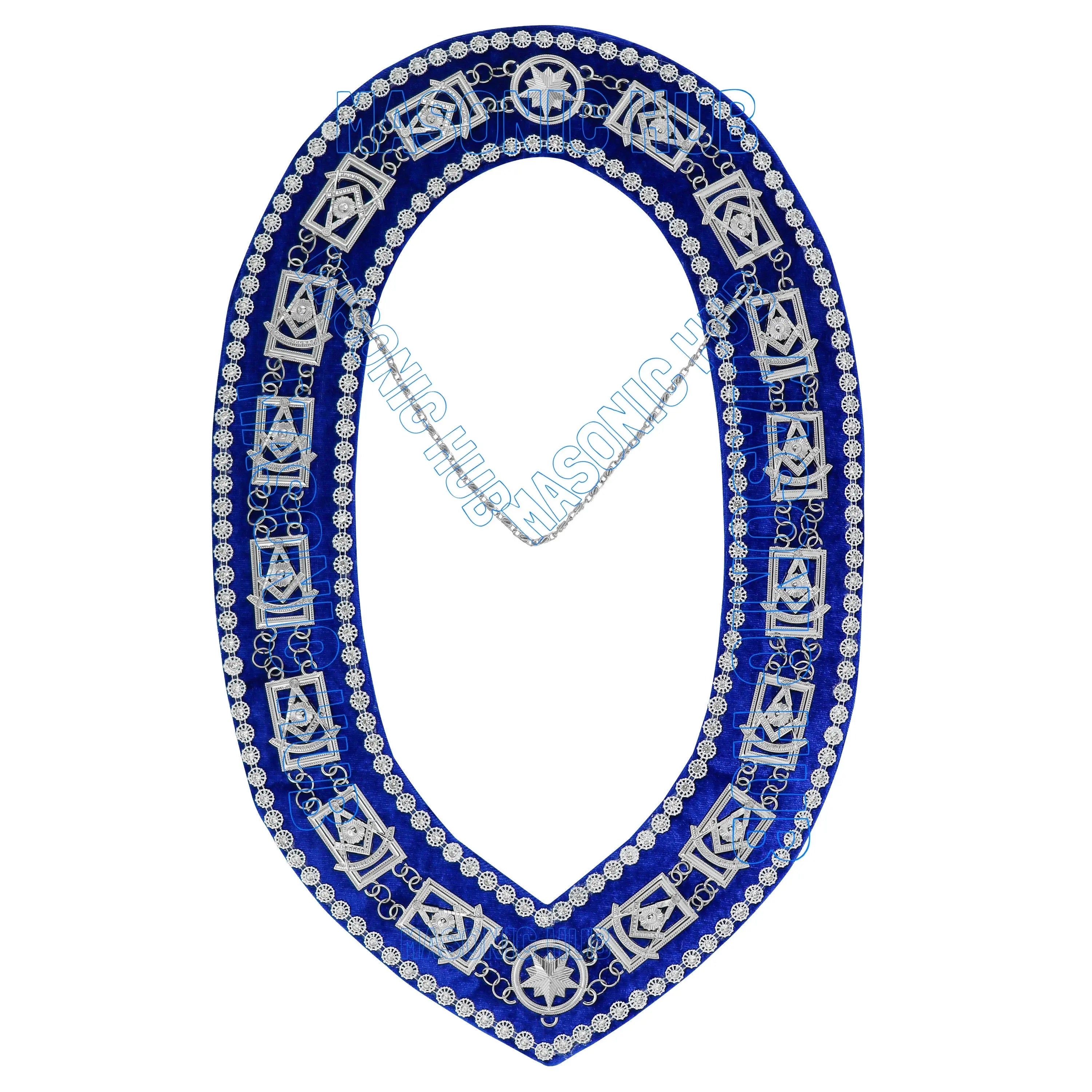 Premium Masonic Past Master Apron – 100% Lambskin with Chain Collar & Free Jewel Masonic Hub
