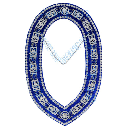 Premium Masonic Past Master Apron – 100% Lambskin with Chain Collar & Free Jewel