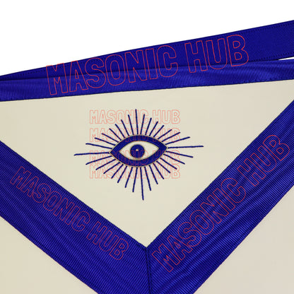 Texas Masonic Apron: Master Mason Lambskin with Texas Map – Official Texas Regulation