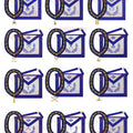 Masonic Regalia Blue Lodge Officer Aprons &amp; Chain Collars with Jewels – Set of 12 Masonic Hub