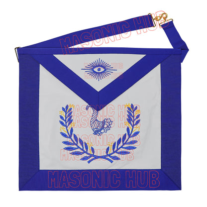Masonic Regalia Blue Lodge Jr. Steward Apron &amp; Chain Collar with Jewel