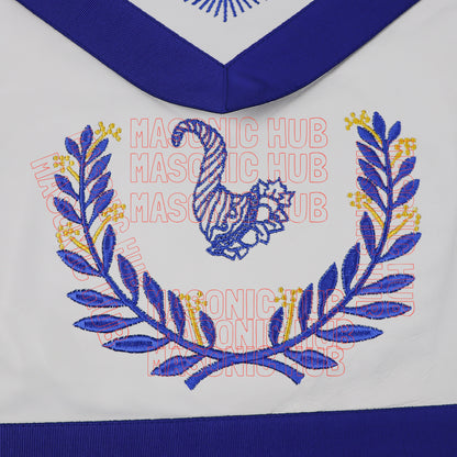 Masonic Regalia Blue Lodge Jr. Steward Apron &amp; Chain Collar with Jewel