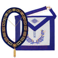 Masonic Regalia Blue Lodge Junior Warden Apron & Chain Collar with Jewel Masonic Hub