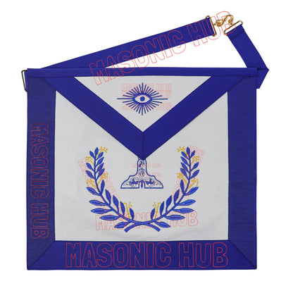 Masonic Regalia Blue Lodge Senior Warden Apron & Chain Collar with Jewel