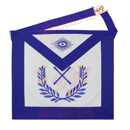 Masonic Regalia Blue Lodge Marshal Apron & Chain Collar with Jewel