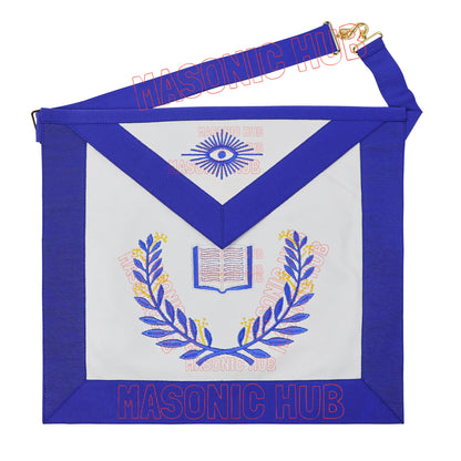 Masonic Regalia Blue Lodge Chaplain Apron & Chain Collar with Free Jewel