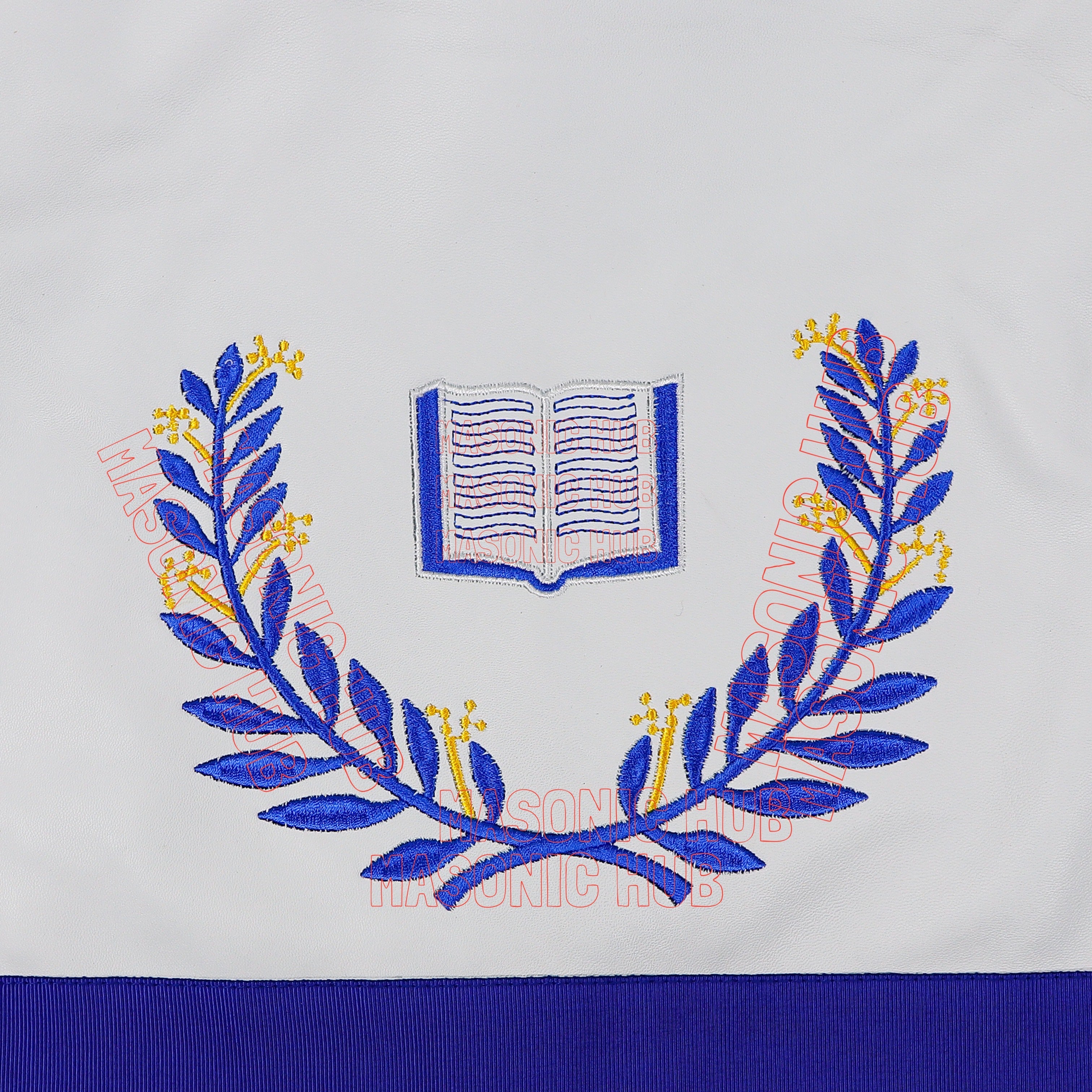 Masonic Regalia Blue Lodge Chaplain Apron & Chain Collar with Free Jewel