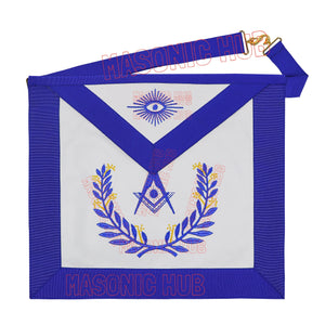 Masonic Regalia Blue Lodge Senior Deacon Apron & Chain Collar with Jewel Masonic Hub