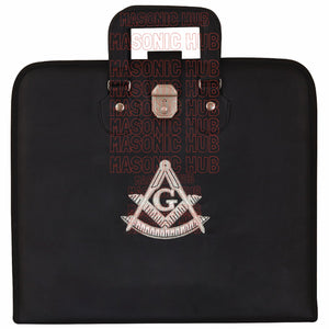 Masonic Hand Embroidered Customize Past Master Masonic Apron Case with Handle Masonic Hub