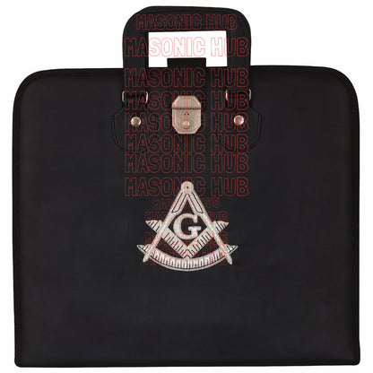 Masonic Hand Embroidered Customize Past Master Masonic Apron Case with Handle