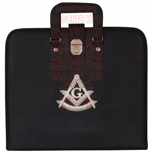 Masonic Hand Embroidered Customize Past Master Masonic Apron Case with Handle