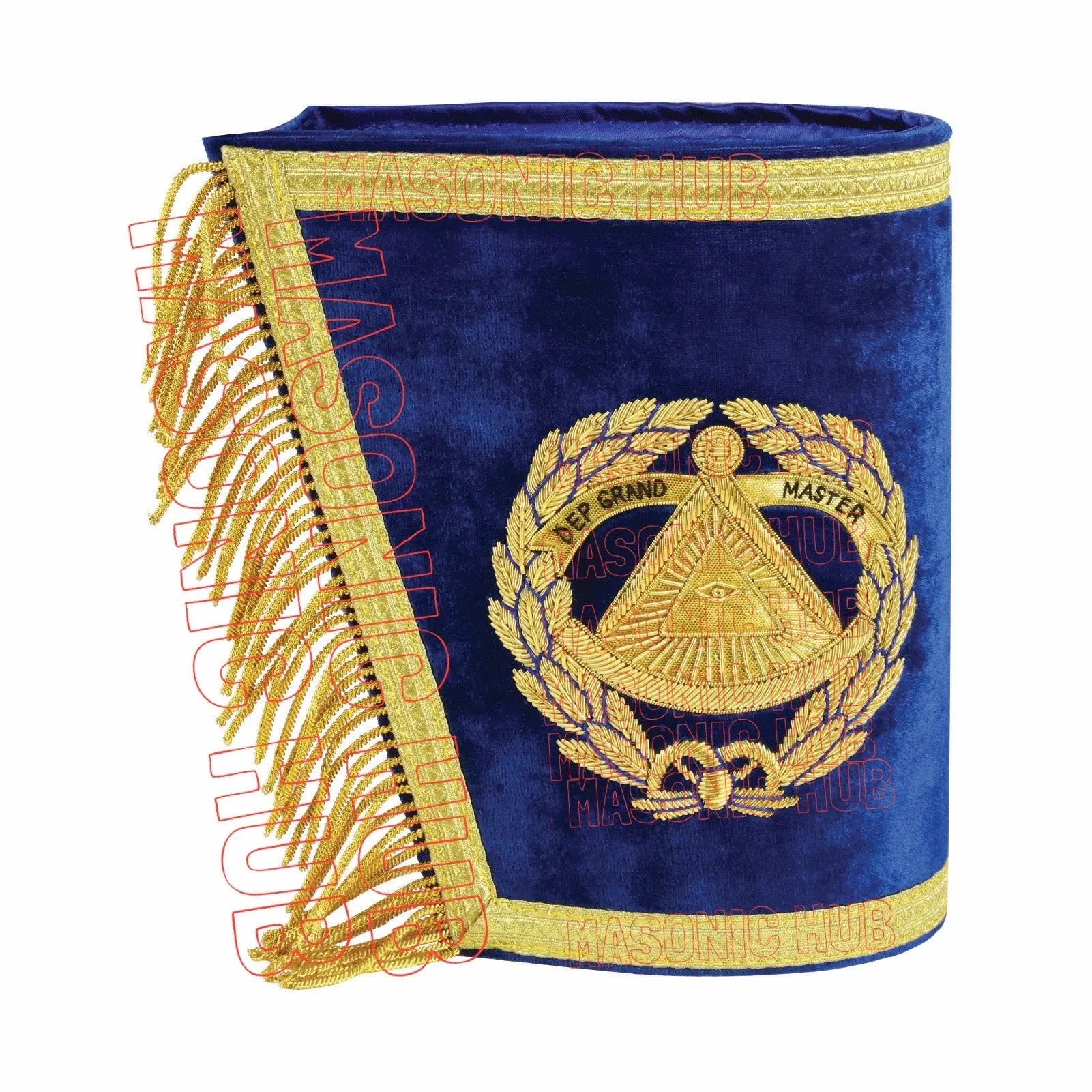 Masonic Regalia Deputy Grand Master Set – Lambskin Apron, Chain Collar & Cuff Masonic Hub