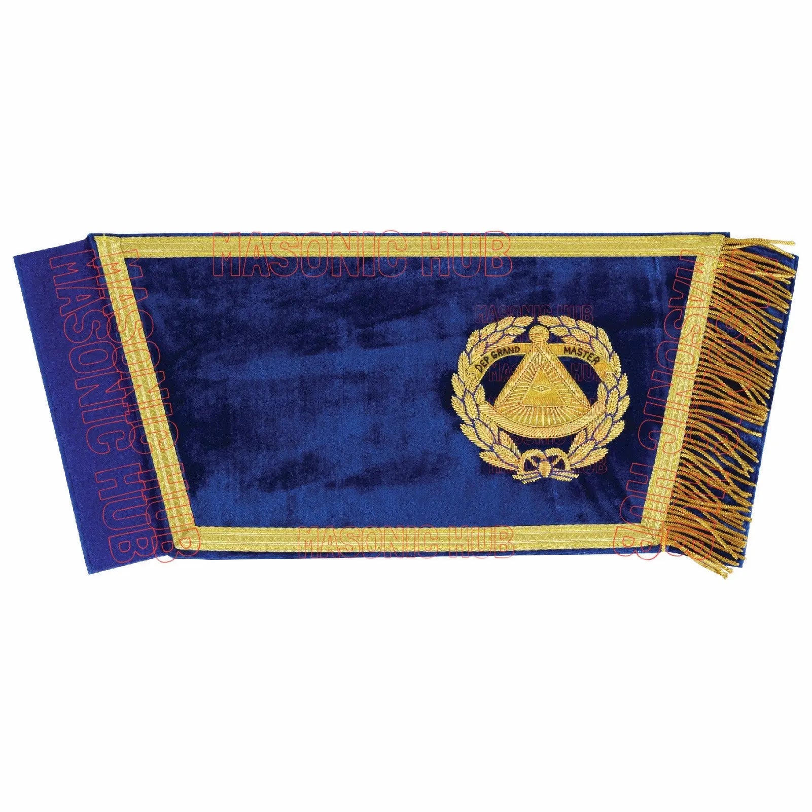 Masonic Regalia Deputy Grand Master Set – Lambskin Apron, Chain Collar & Cuff Masonic Hub
