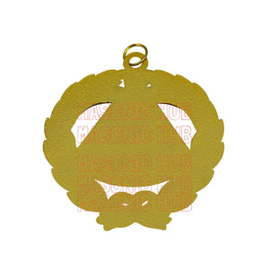 Past Master Masonic Collar Jewel – Gold-Plated Freemason Regalia Masonic Hub