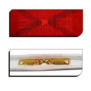 Masonic Order of Eastern Star (OES) Apron & Chain Collar Case – Hand Embroidered [White] Masonic Hub