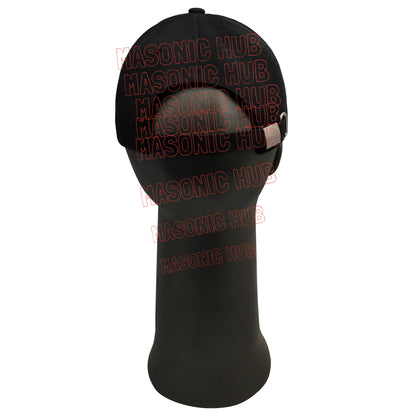 Masonic Shriner Black Cap – Handcrafted with Camel & Star Emblem