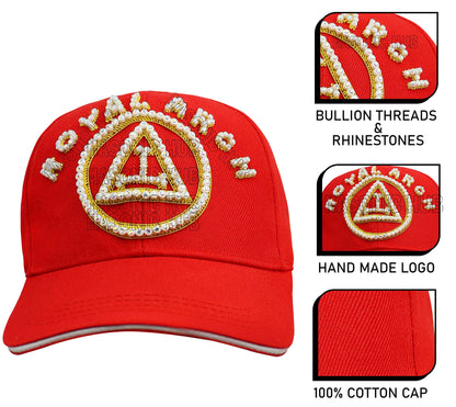 Masonic Royal Arch Baseball Cap – Handcrafted Emblem, Premium Quality