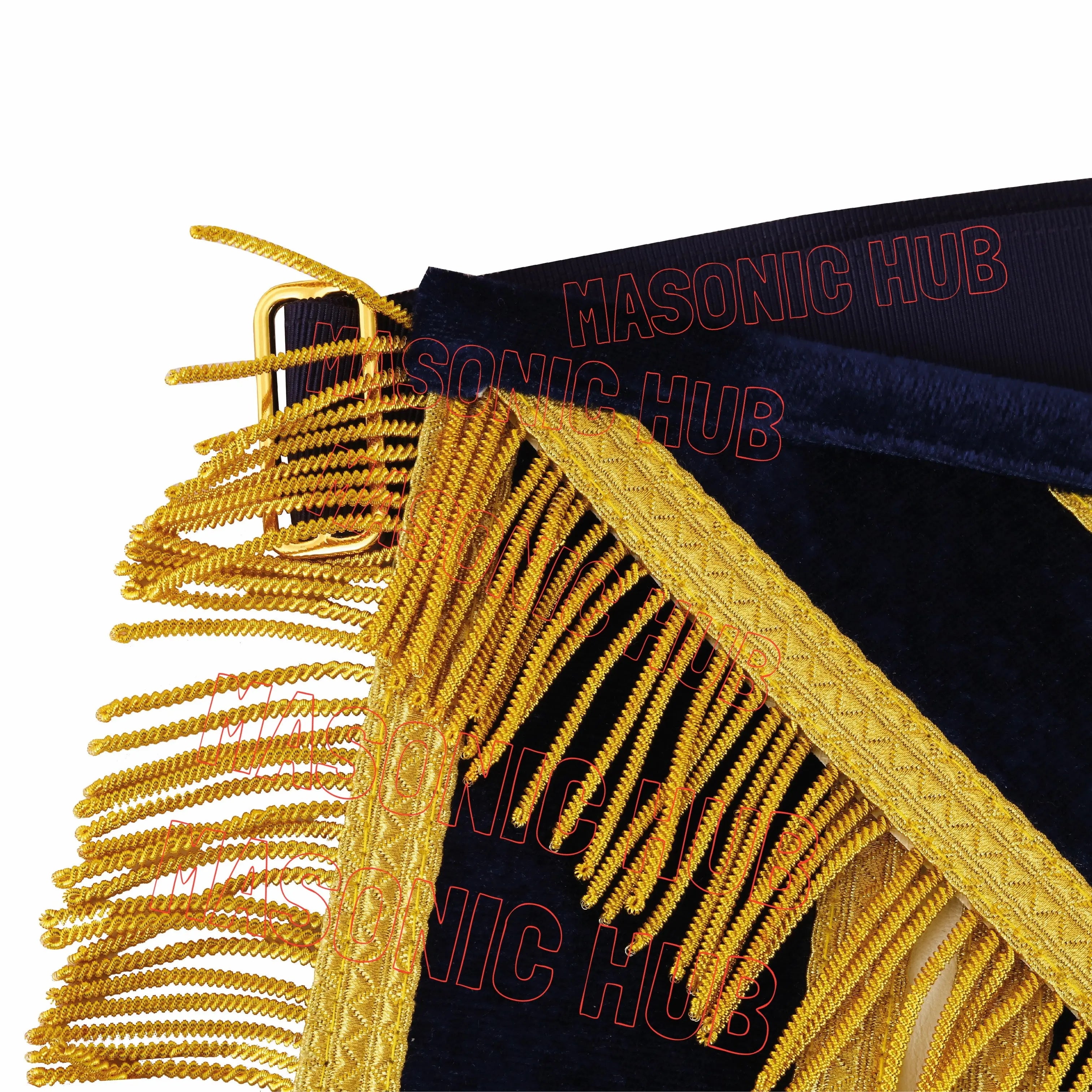 Handmade Masonic Past Master Apron – Genuine Lambskin with Compasses &amp; Quadrant Masonic Hub