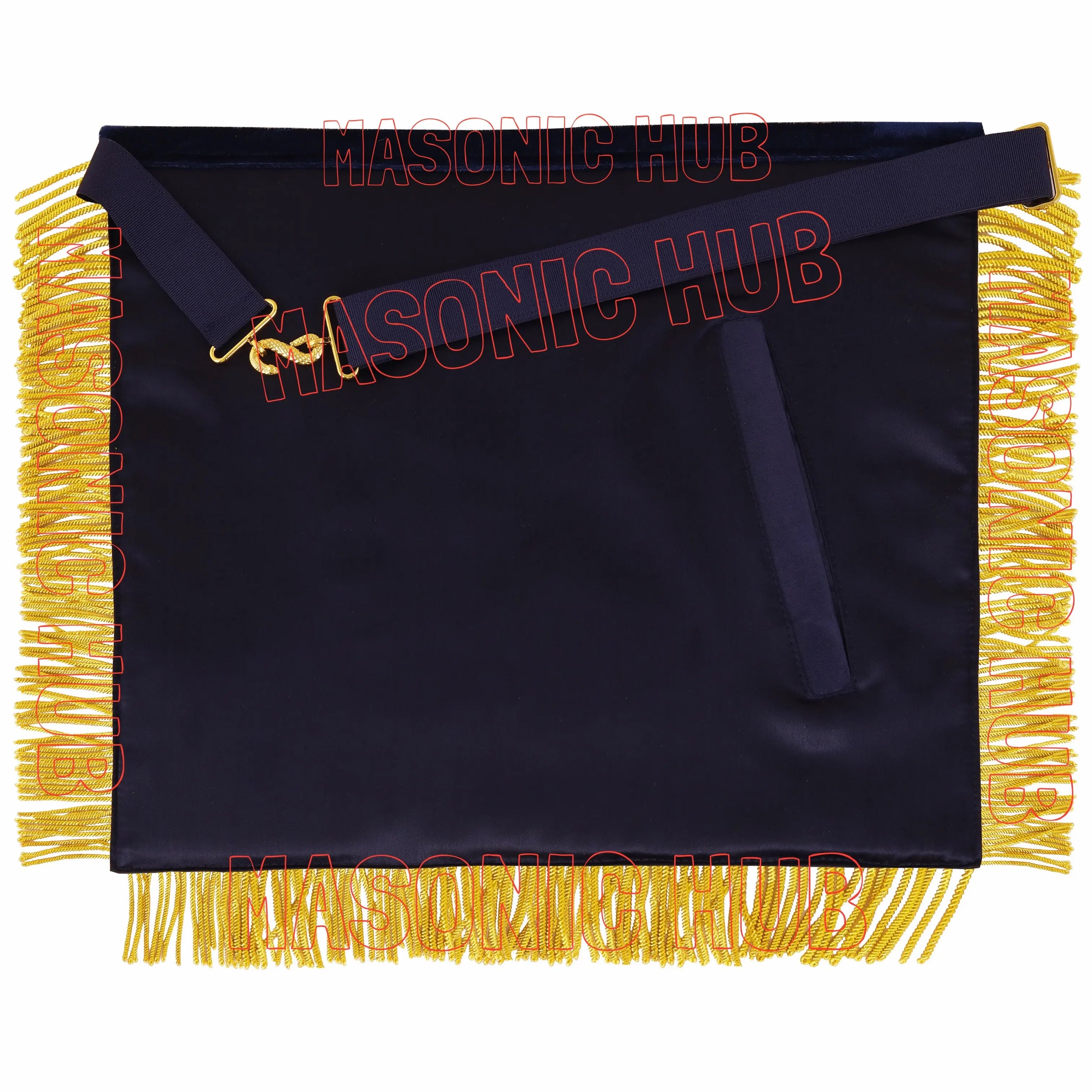 Handmade Masonic Past Master Apron – Genuine Lambskin with Compasses &amp; Quadrant Masonic Hub