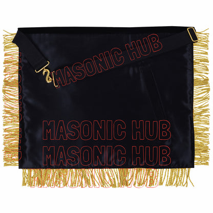 MASONIC REGALIA – EXQUISITE CUSTOM PAST MASTER 100% LAMBSKIN APRON