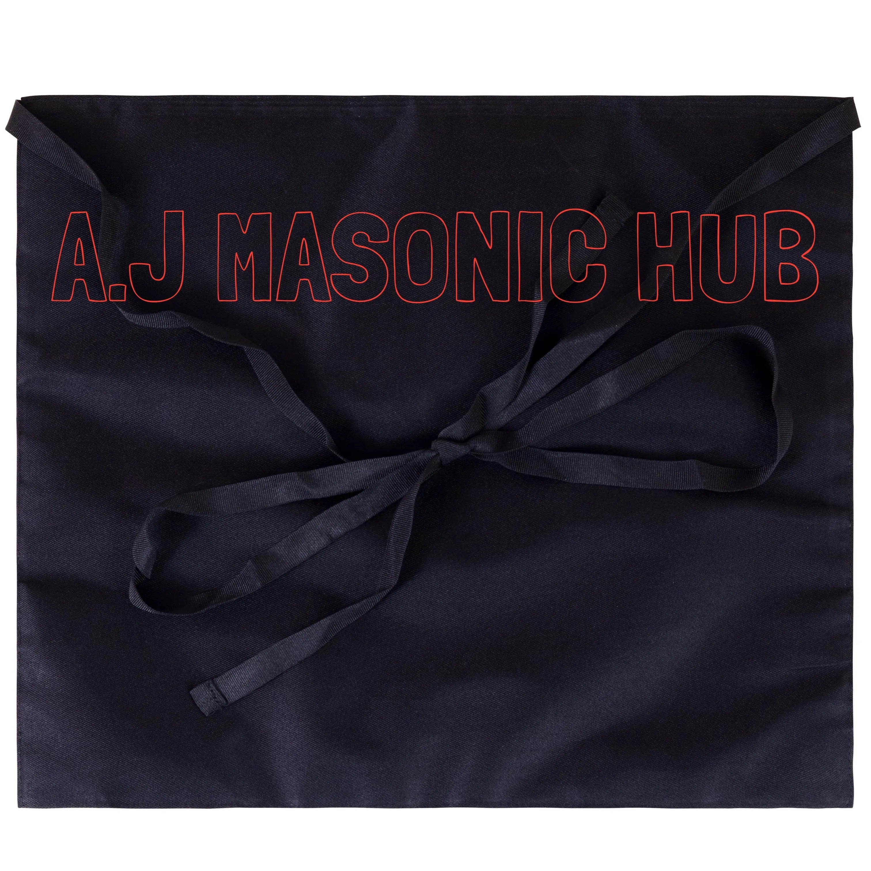 Masonic White 100% Cotton Duck Funeral Apron with Ribbon for Freemasonry Masonic Hub