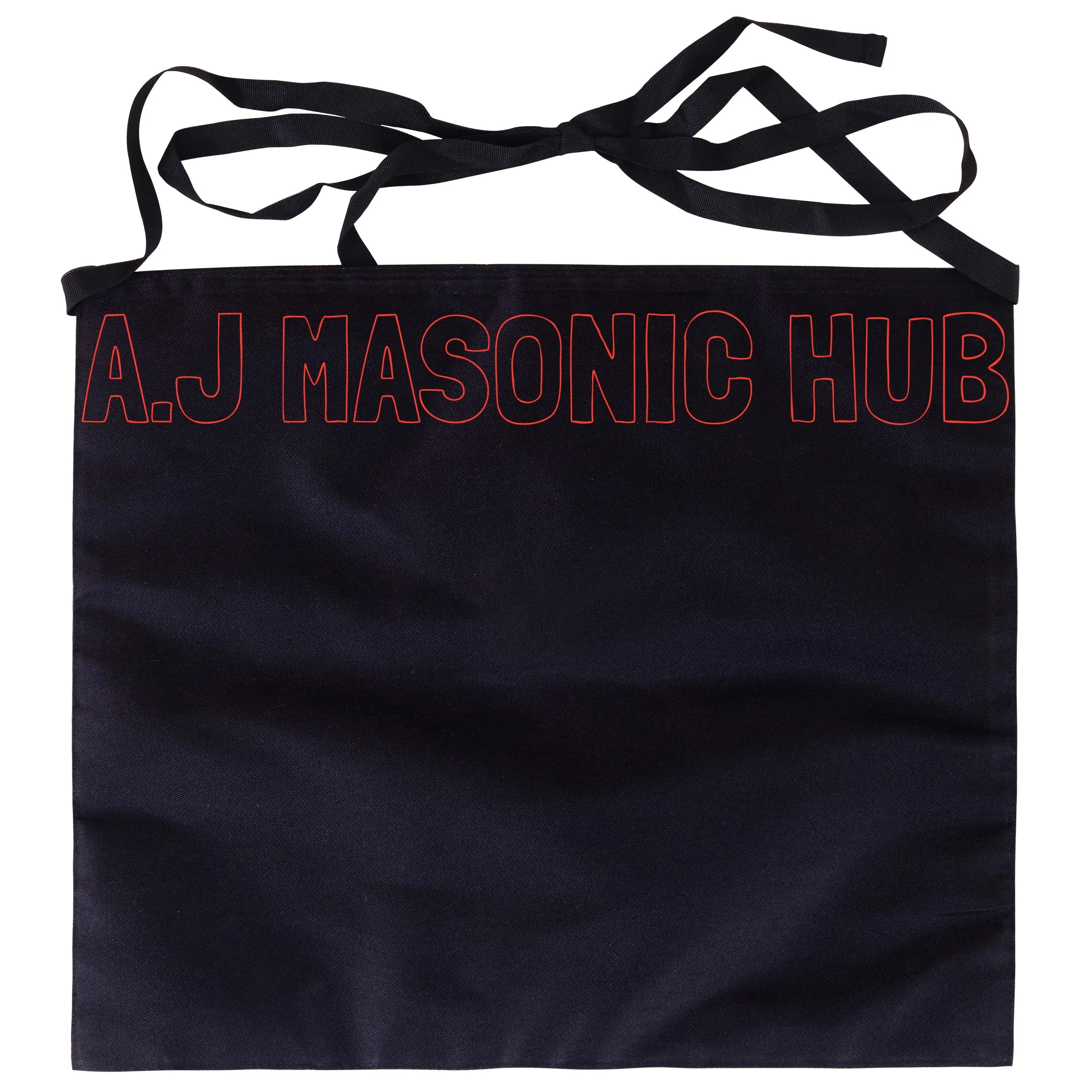 Masonic White 100% Cotton Duck Funeral Apron with Ribbon for Freemasonry Masonic Hub