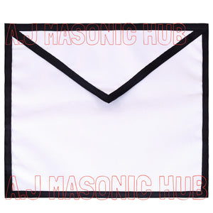 Masonic White 100% Cotton Duck Funeral Apron with Ribbon for Freemasonry Masonic Hub