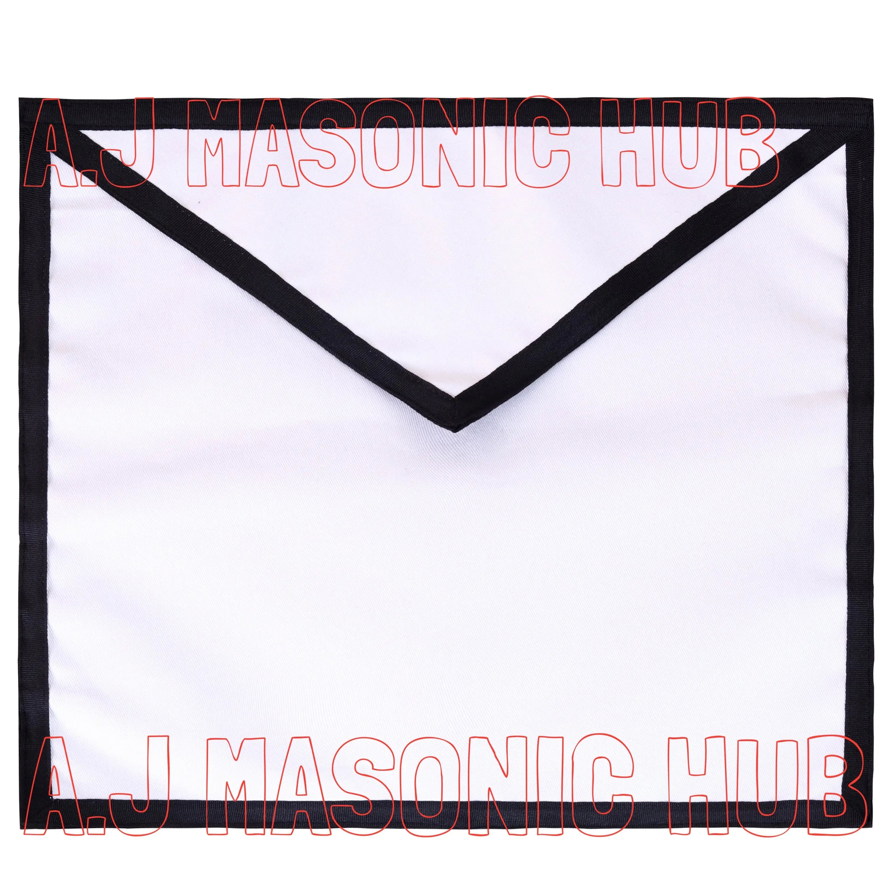 Masonic White 100% Cotton Duck Funeral Apron with Ribbon for Freemasonry Masonic Hub