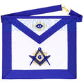 Handcrafted 100% Lambskin Master Mason Blue Lodge Apron with Radiant G Symbol Masonic Hub