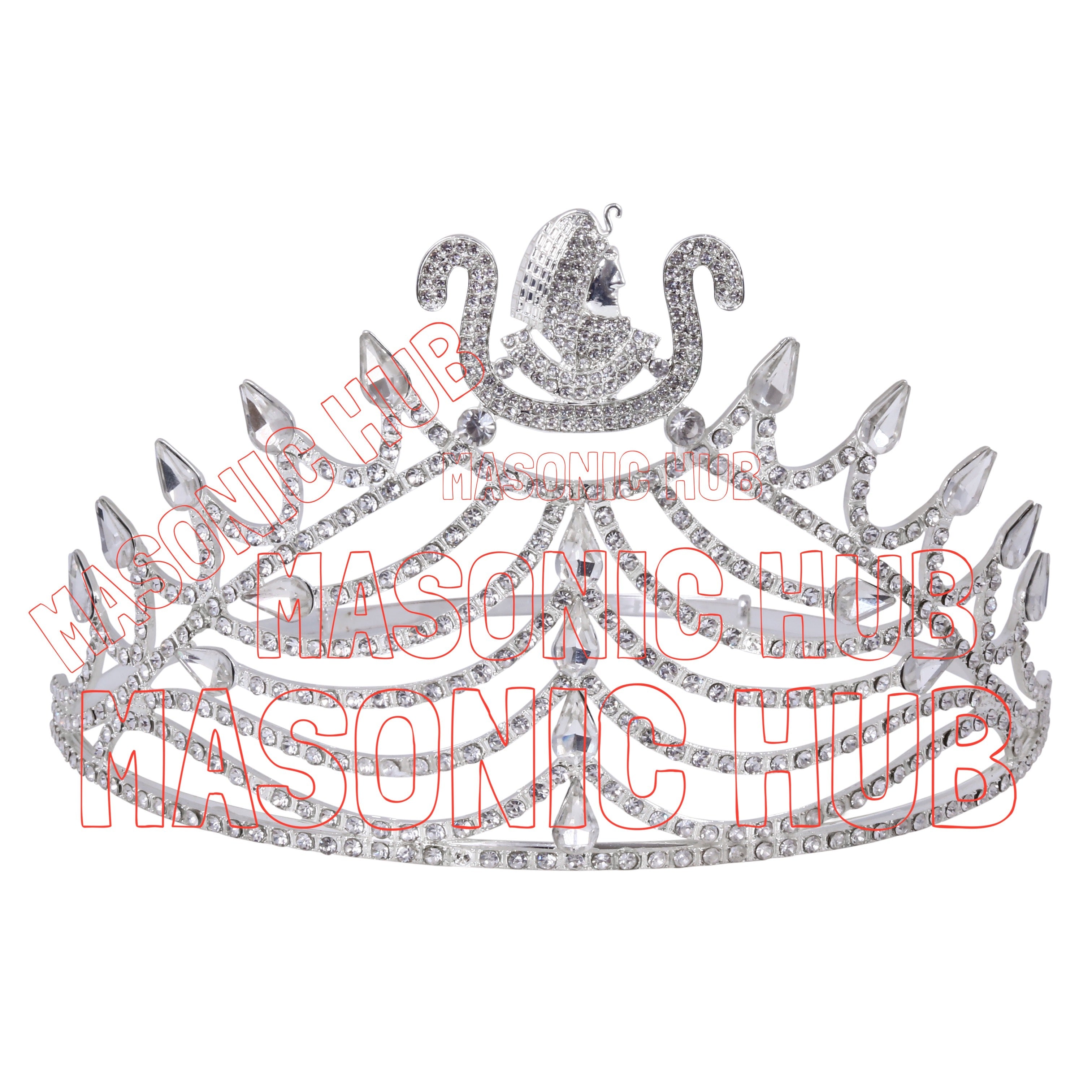 Masonic DOI Crown – Silver-Tone Daughter of Isis Regal Headpiece Masonic Hub
