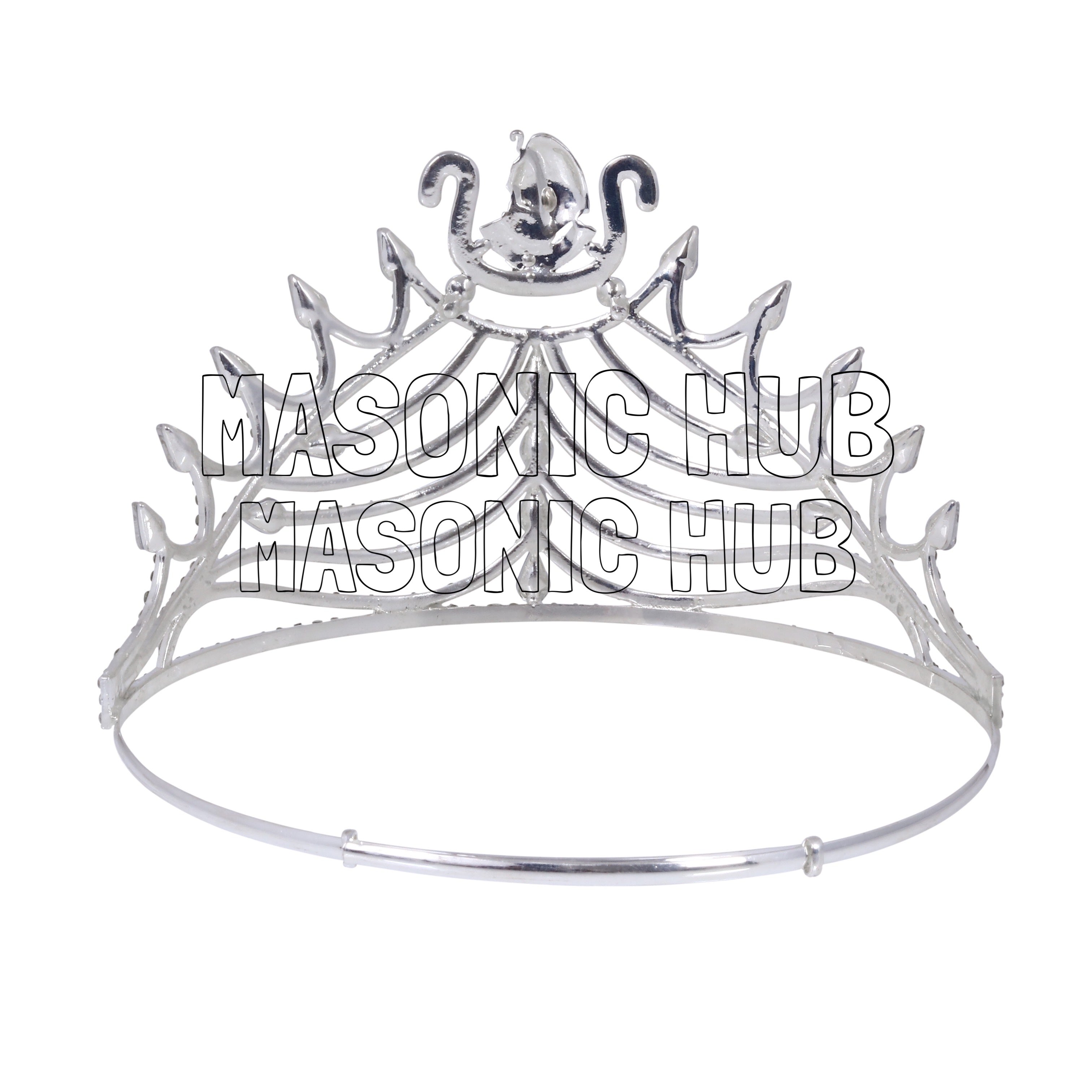 Masonic DOI Crown – Silver-Tone Daughter of Isis Regal Headpiece Masonic Hub