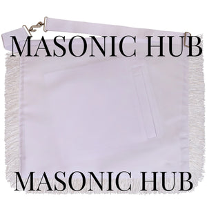 Masonic Master Mason Apron – 100% Lambskin with Hand Embroidery &amp; Fringe Masonic Hub