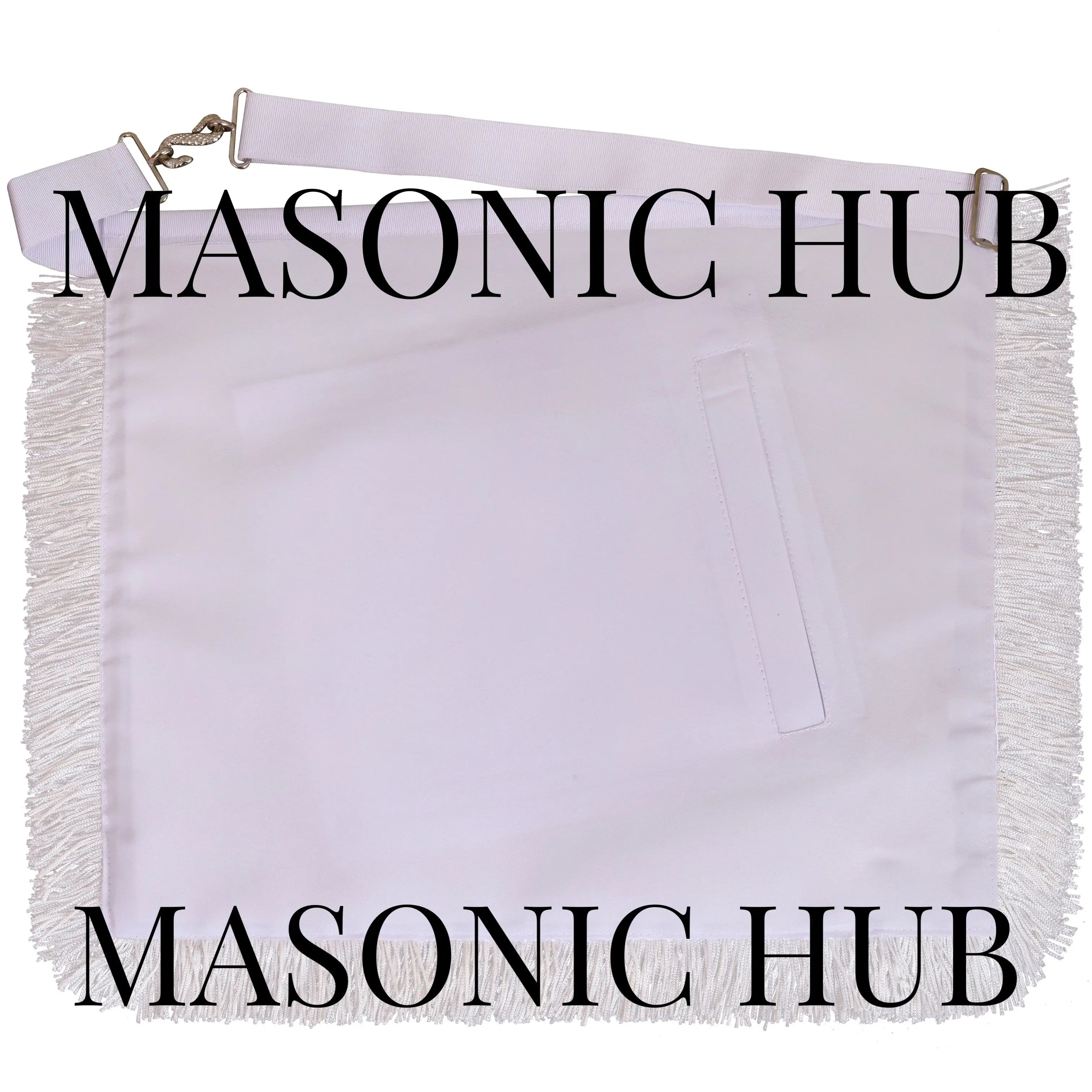 Masonic Master Mason Apron – 100% Lambskin with Hand Embroidery &amp; Fringe Masonic Hub