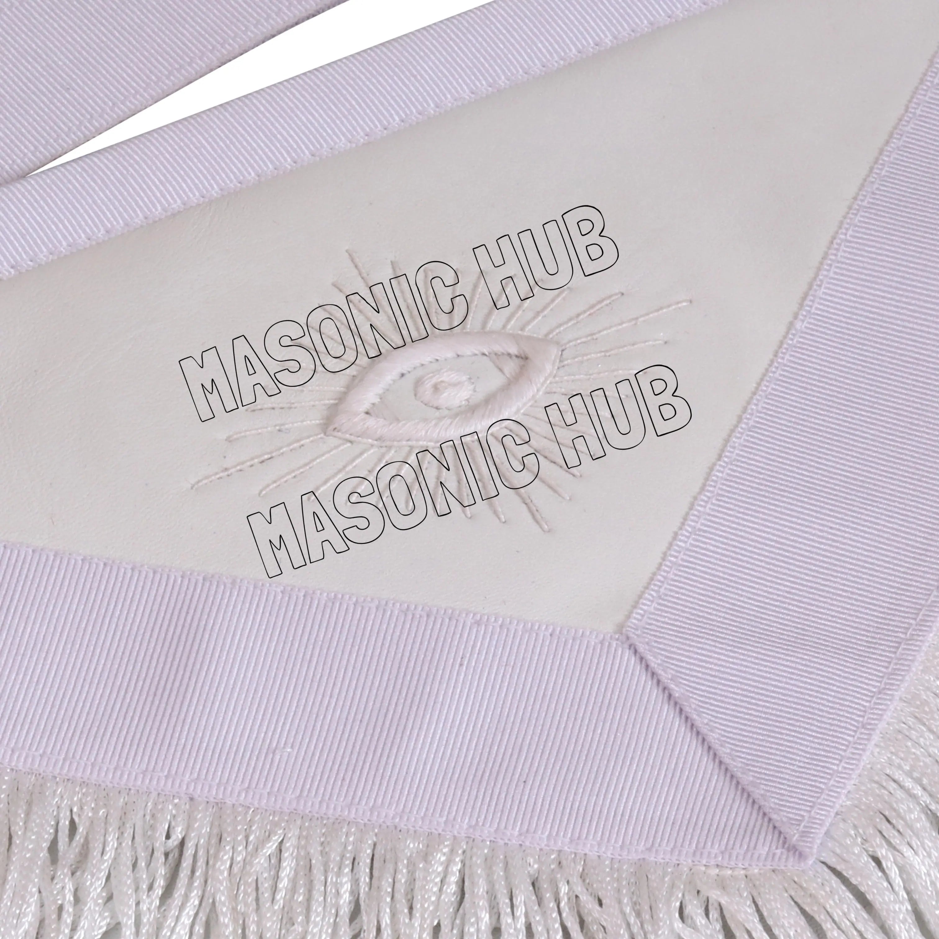 Masonic Master Mason Apron – 100% Lambskin with Hand Embroidery &amp; Fringe Masonic Hub