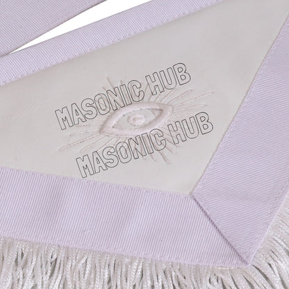 Masonic Master Mason Apron – 100% Lambskin with Hand Embroidery &amp; Fringe