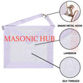 MASONIC ALL WHITE HAND EMBROIDERED MASTER MASON 100% LAMBSKIN APRON Masonic Hub